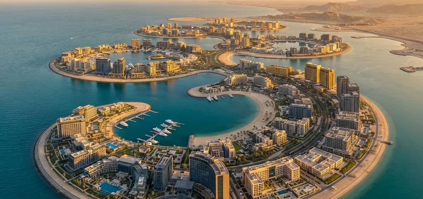 Al Marjan Island, Ras Al Khaimah, at golden hour